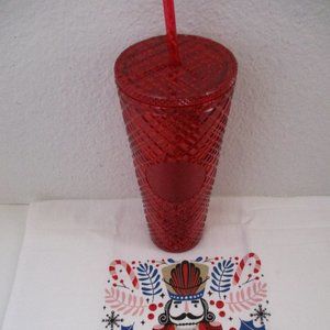 Starbucks Christmas Red Stud Jeweled 24 oz Tumbler